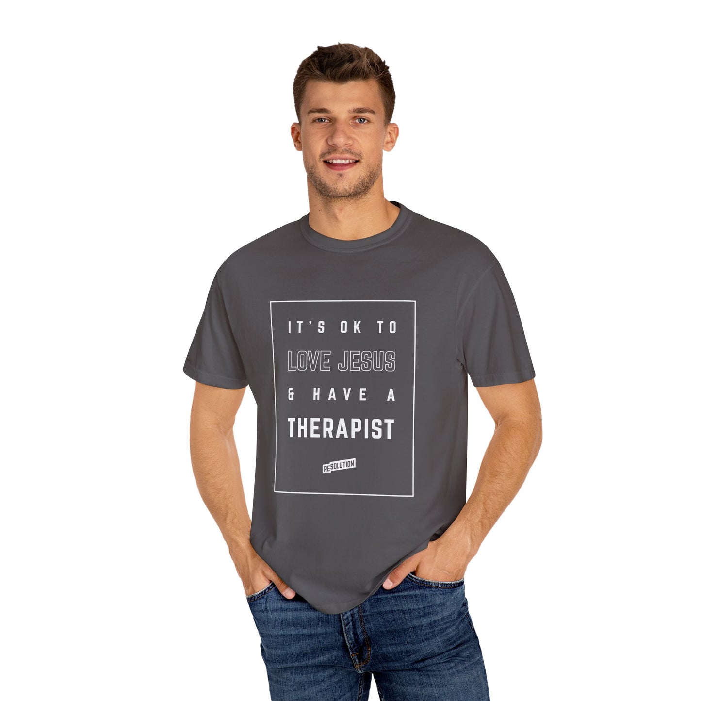 It's Ok to Love Jesus & Have a Therapist Tee